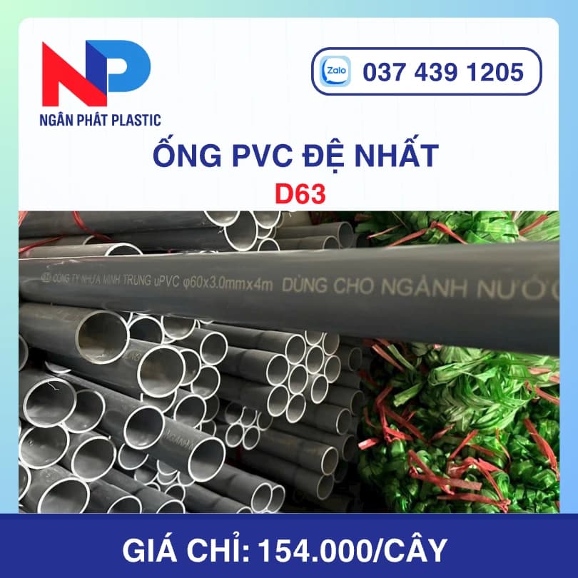 Ống Nhựa PVC D63 Đệ Nhất