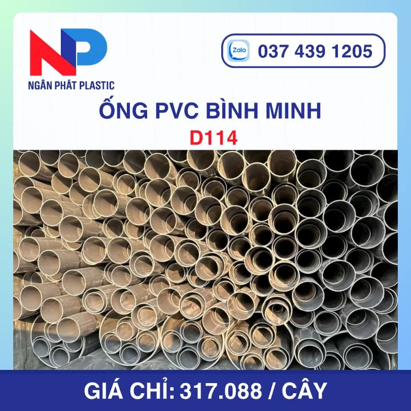 Ống Nhựa uPVC D114 Bình Minh