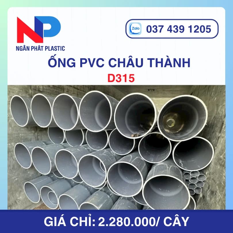 Ống Nhựa uPVC D315 Châu Thành Bơm Cát