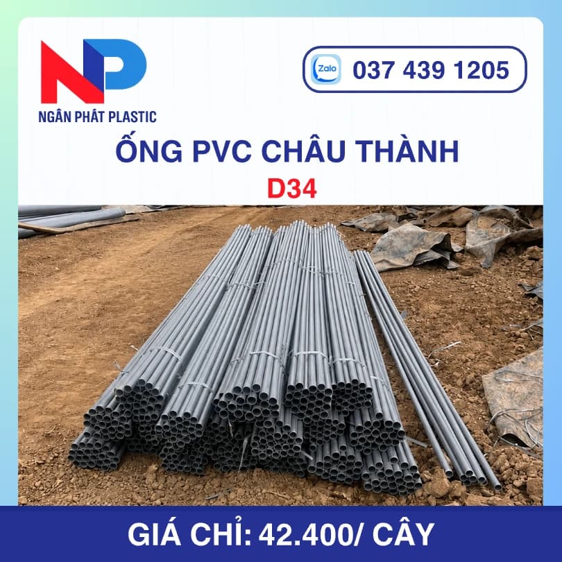 Ống Nhựa uPVC D34 Châu Thành Bơm Cát