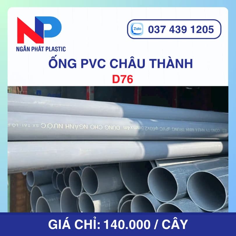 Ống Nhựa uPVC D76 Châu Thành Bơm Cát