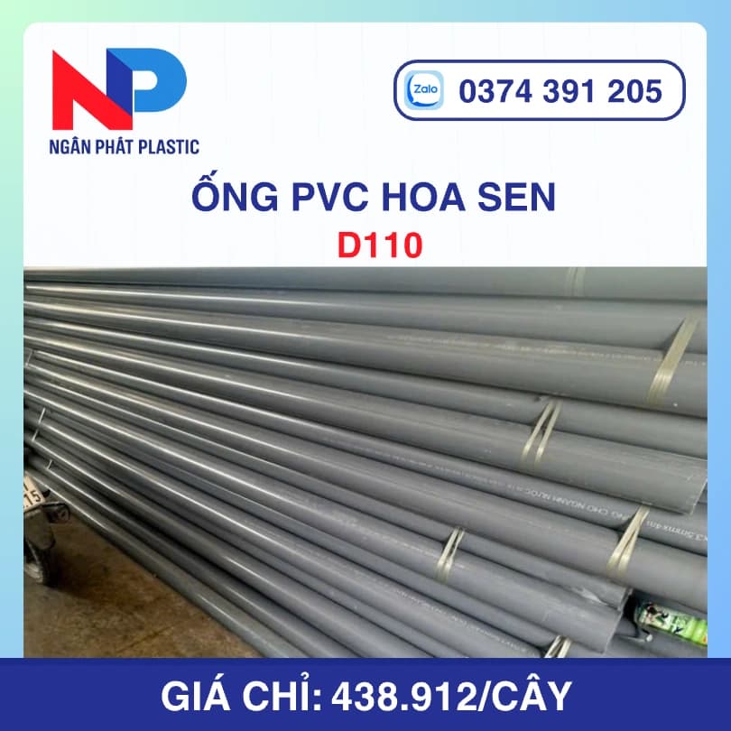 Ống Nhựa PVC D110 Hoa Sen