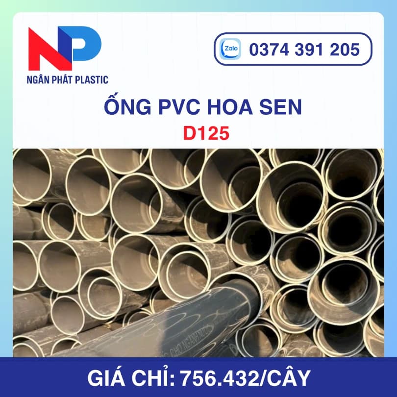 Ống Nhựa PVC D125 Hoa Sen