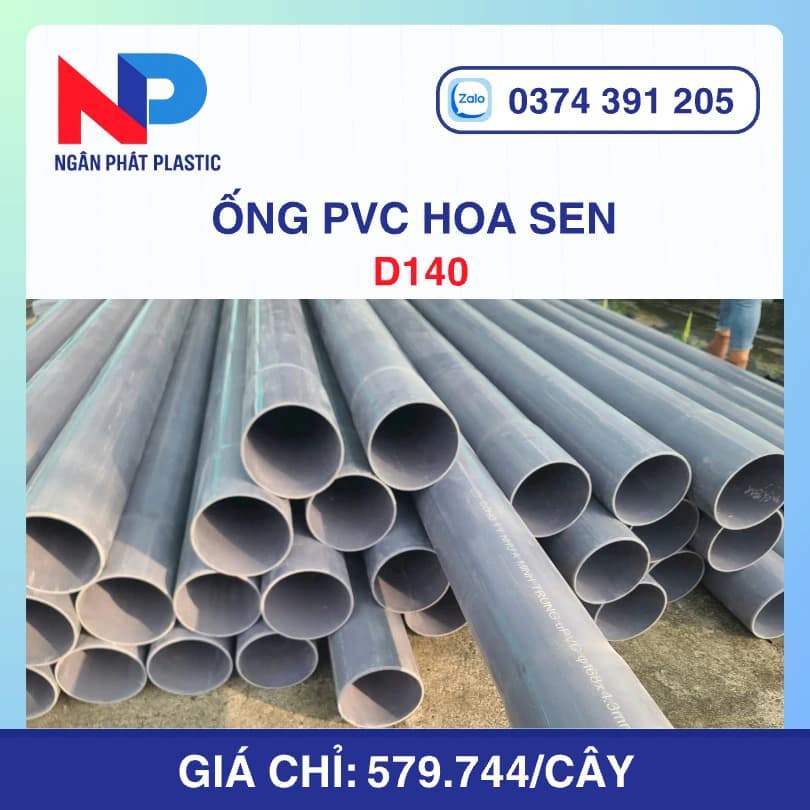 Ống Nhựa PVC D140 Hoa Sen
