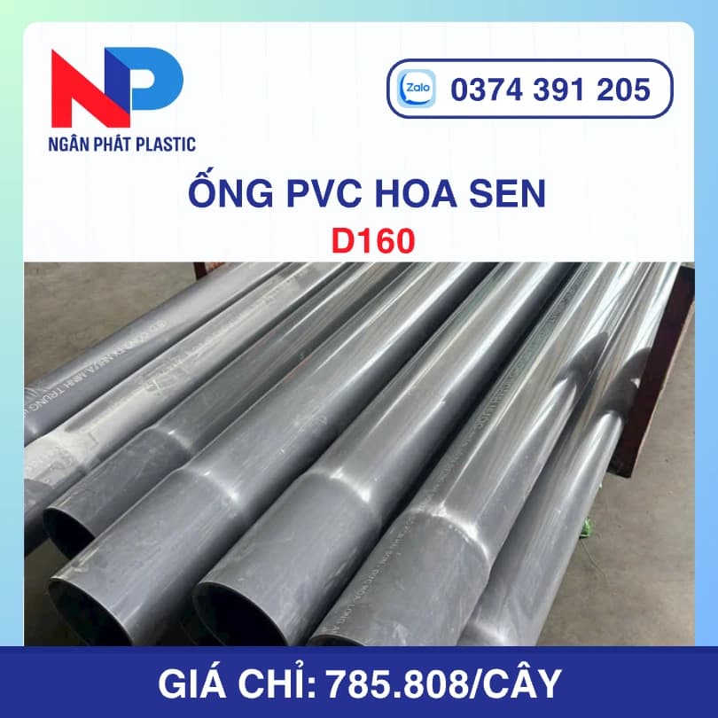 Ống Nhựa PVC D160 Hoa Sen