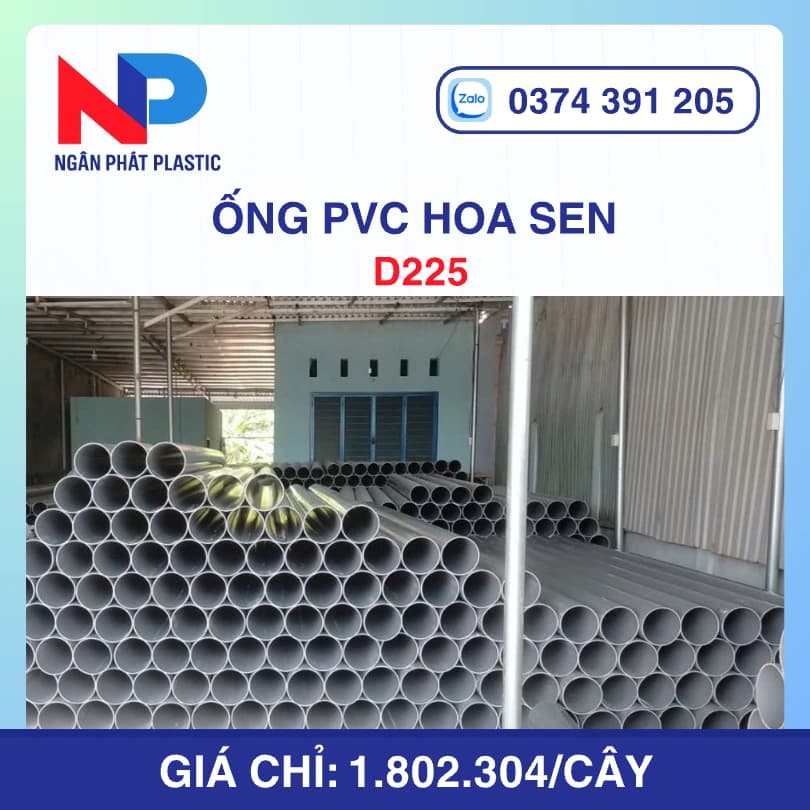 Ống Nhựa PVC D225 Hoa Sen