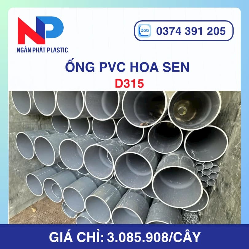 Ống Nhựa PVC D315 Hoa Sen