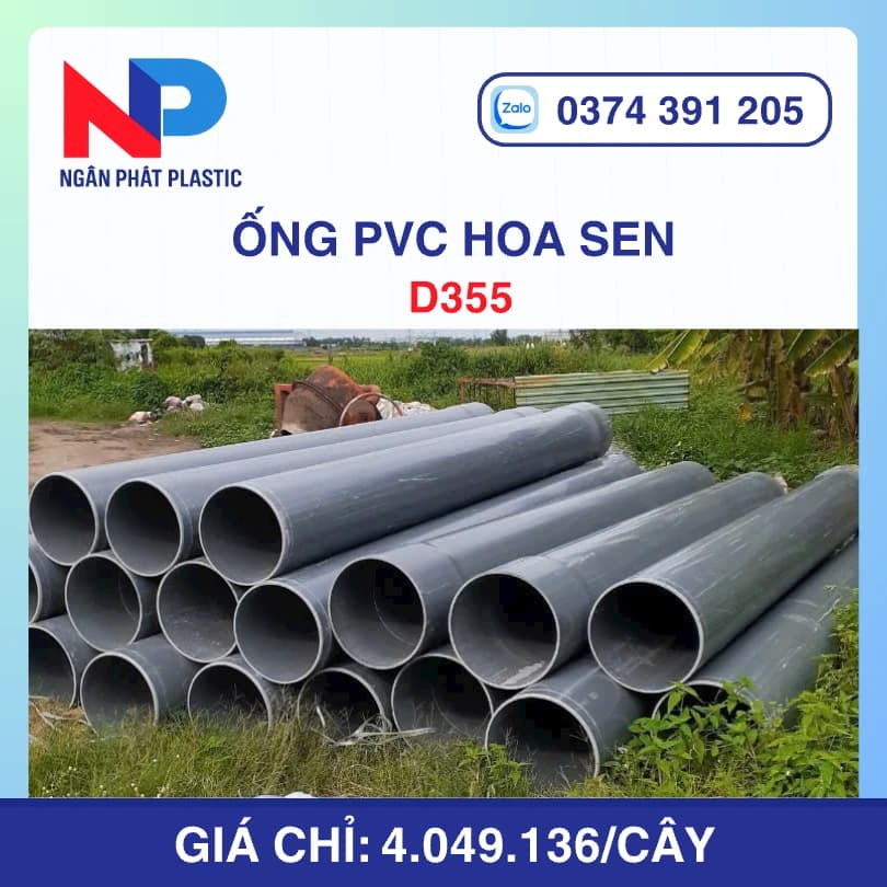Ống Nhựa PVC D355 Hoa Sen