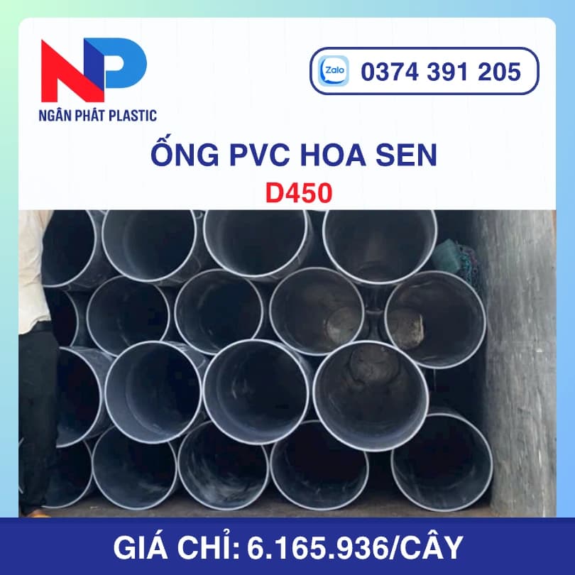 Ống Nhựa PVC D450 Hoa Sen