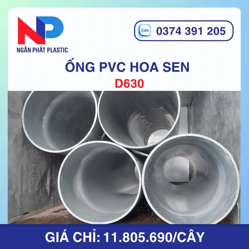 Ống Nhựa PVC D630 Hoa Sen