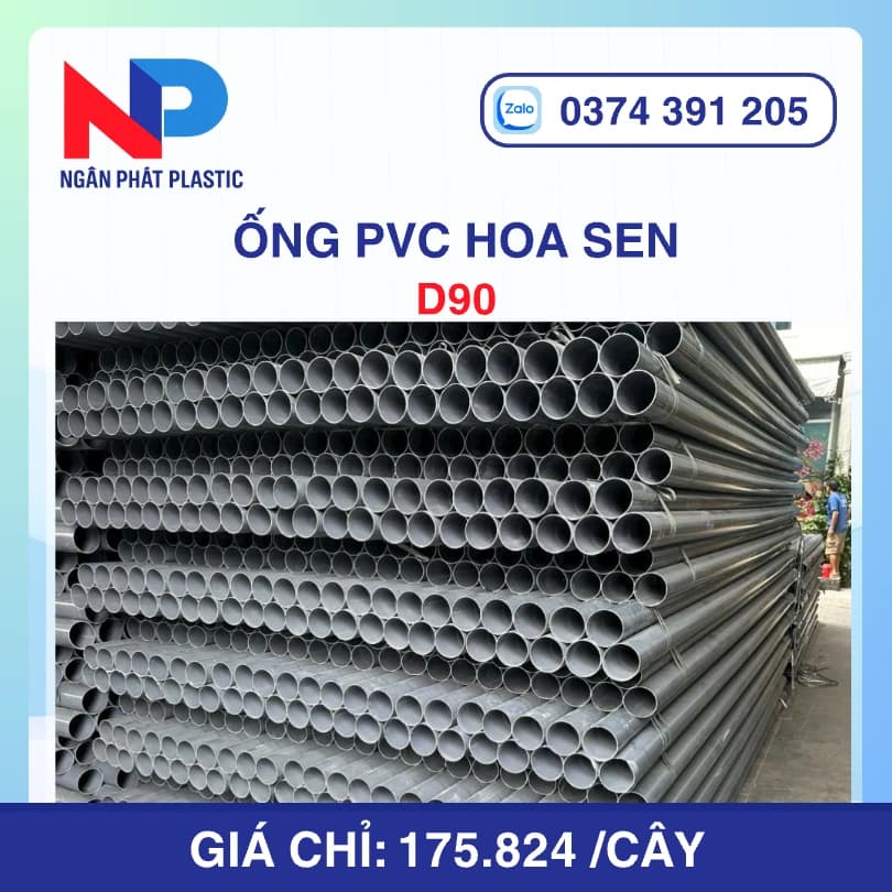 Ống Nhựa PVC D90 Hoa Sen