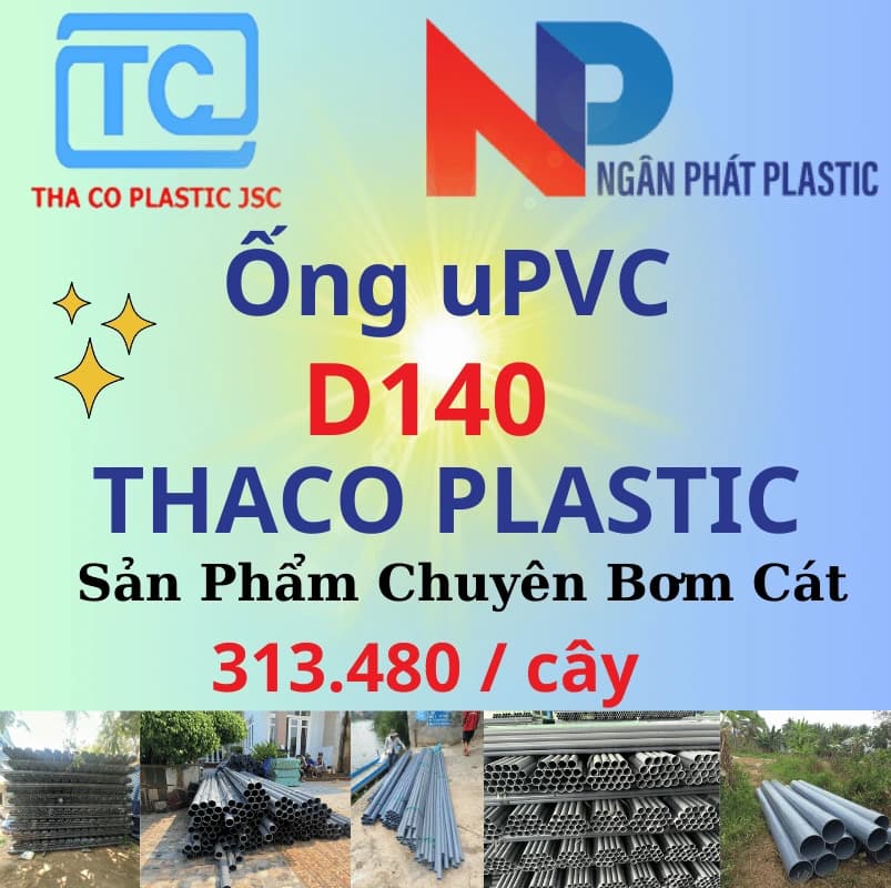 Ống Nhựa PVC D140 Bơm Cát Thaco
