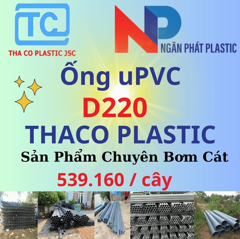 Ống Nhựa PVC D220 Bơm Cát Thaco