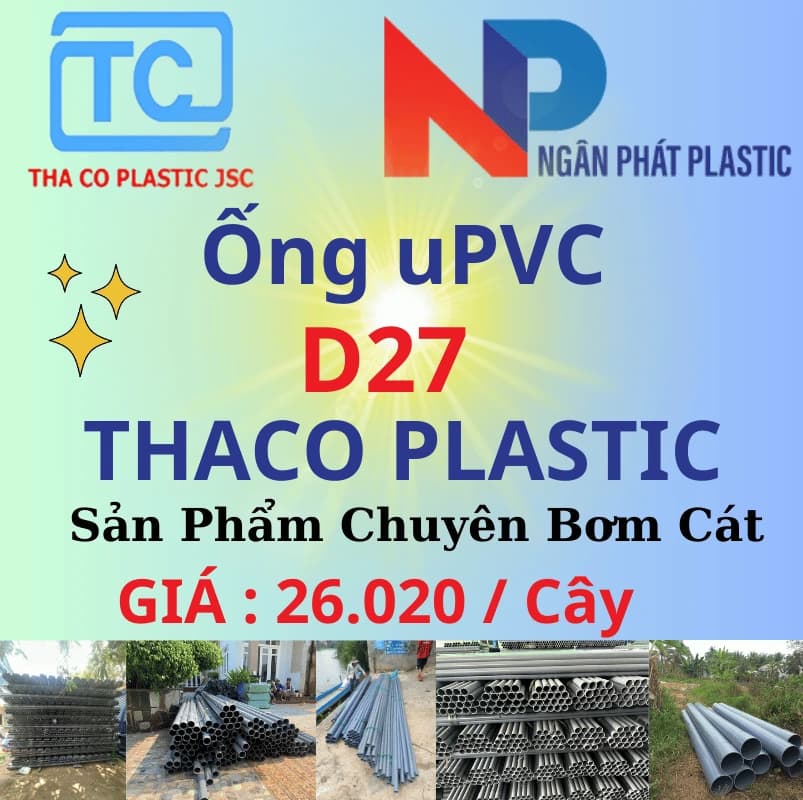 Ống Nhựa PVC D27 Bơm Cát Thaco