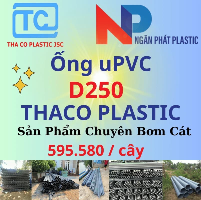 Ống Nhựa PVC D250 Bơm Cát Thaco
