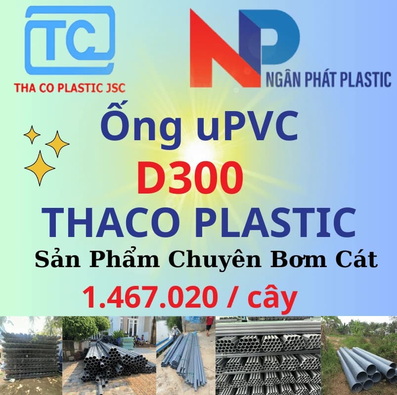Ống Nhựa PVC D300 Bơm Cát Thaco