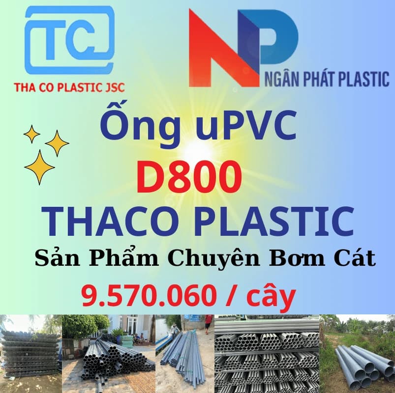 Ống Nhựa PVC D800 Bơm Cát Thaco
