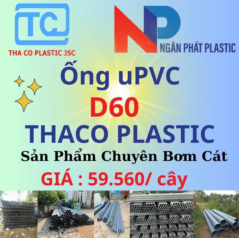 Ống Nhựa PVC D60 Bơm Cát Thaco