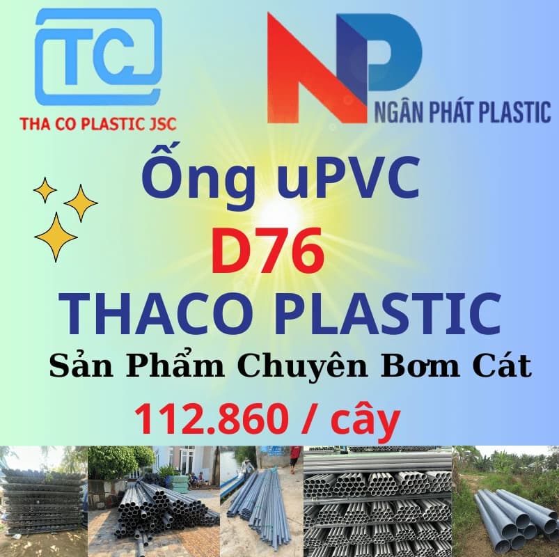 Ống Nhựa PVC D76 Bơm Cát Thaco