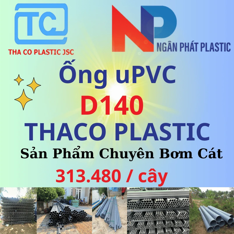 Ống Nhựa PVC D140 Bơm Cát Thaco