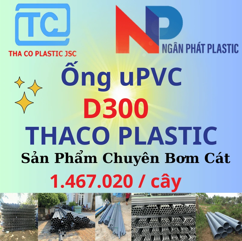 Ống Nhựa PVC D300 Bơm Cát Thaco
