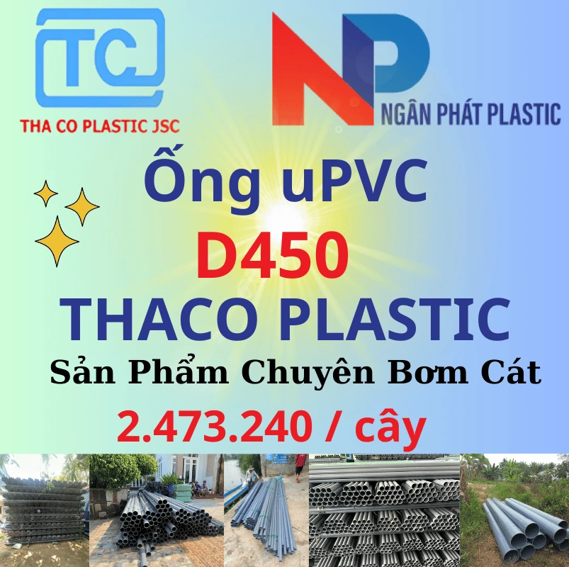 Ống Nhựa PVC D450 Bơm Cát Thaco