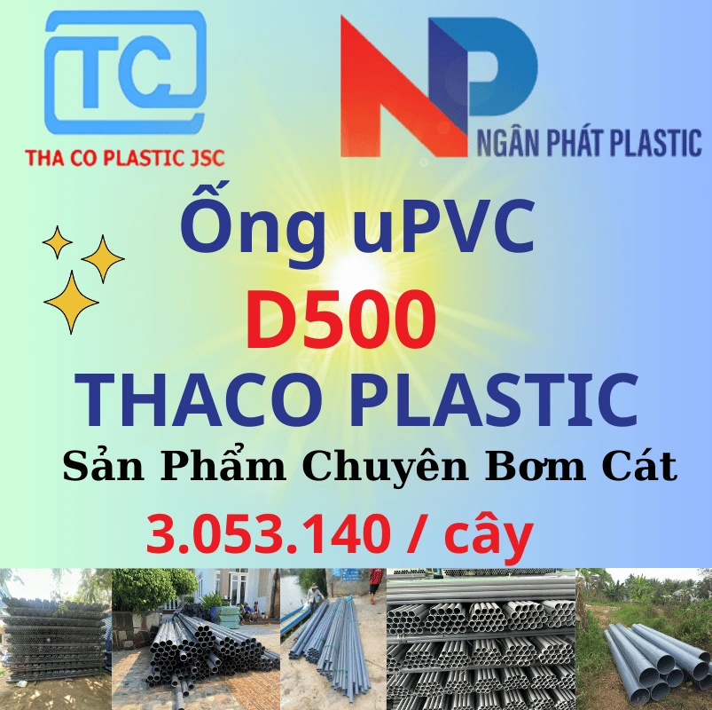 Ống Nhựa PVC D500 Bơm Cát Thaco