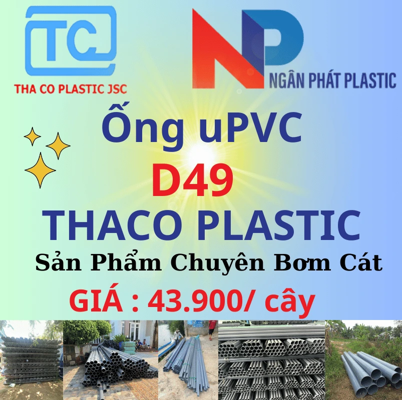 Ống Nhựa PVC D49 Bơm Cát Thaco