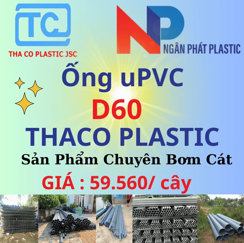Ống Nhựa PVC D60 Bơm Cát Thaco