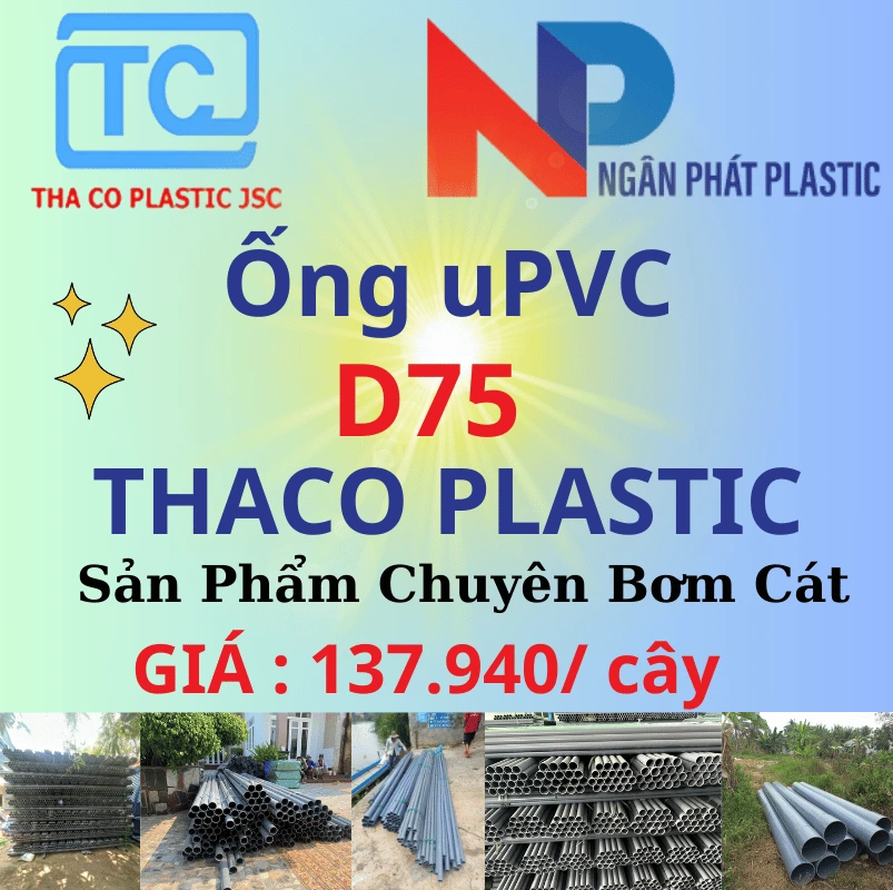 Ống Nhựa PVC D75 Bơm Cát Thaco